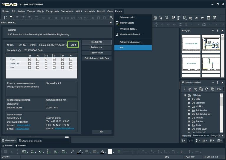 WSCAD SUITE X 64BIT UND MS OFFICE 32BIT